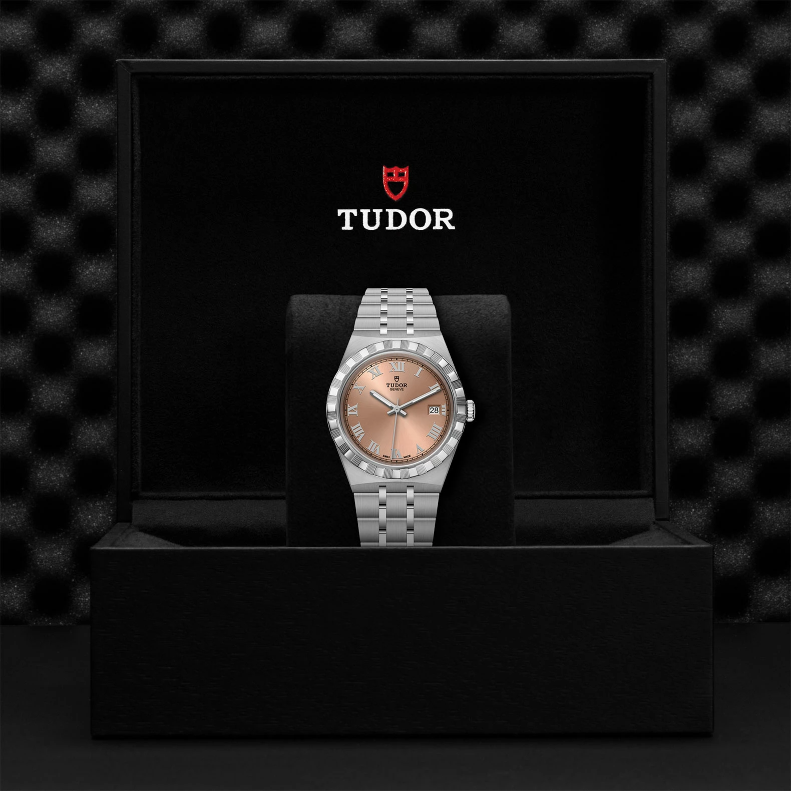 Montre TUDOR Royal boîtier en acier, 38 mm, cadran saumon
