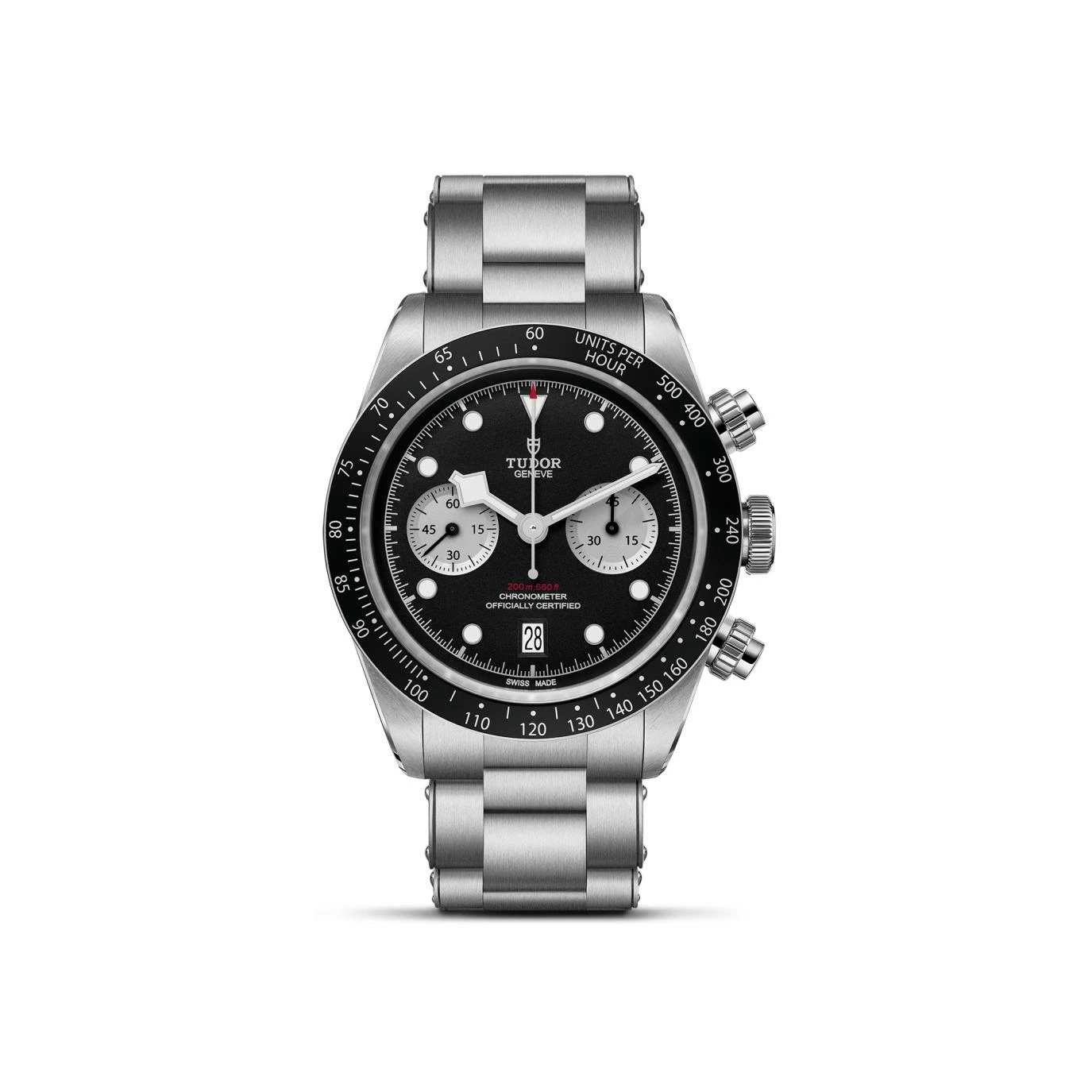 Montre TUDOR Black Bay Chrono, boîtier en acier, 41 mm, bracelet en acier