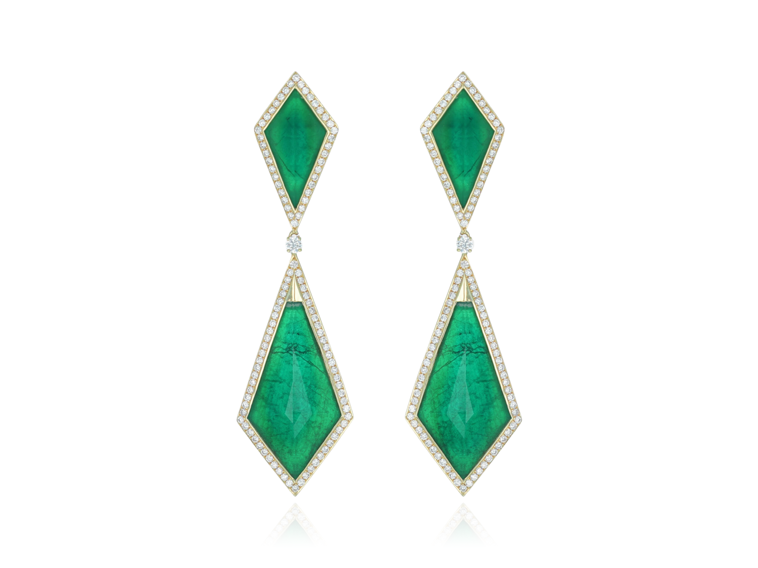 Boucles d’Oreilles Couleur Emeraude