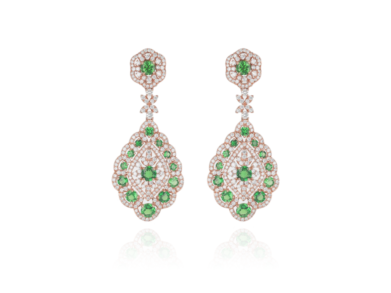 Boucles d’Oreilles Tsavorites