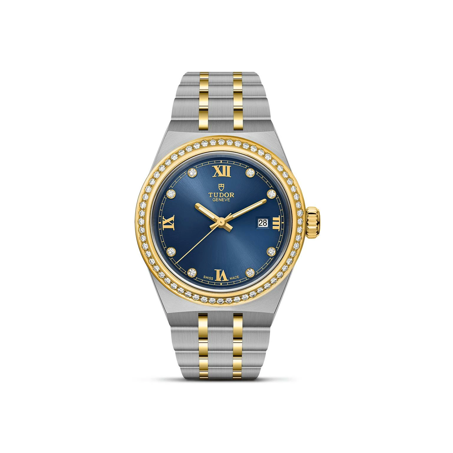 TUDOR Royal watch, 28mm steel case, blue dial