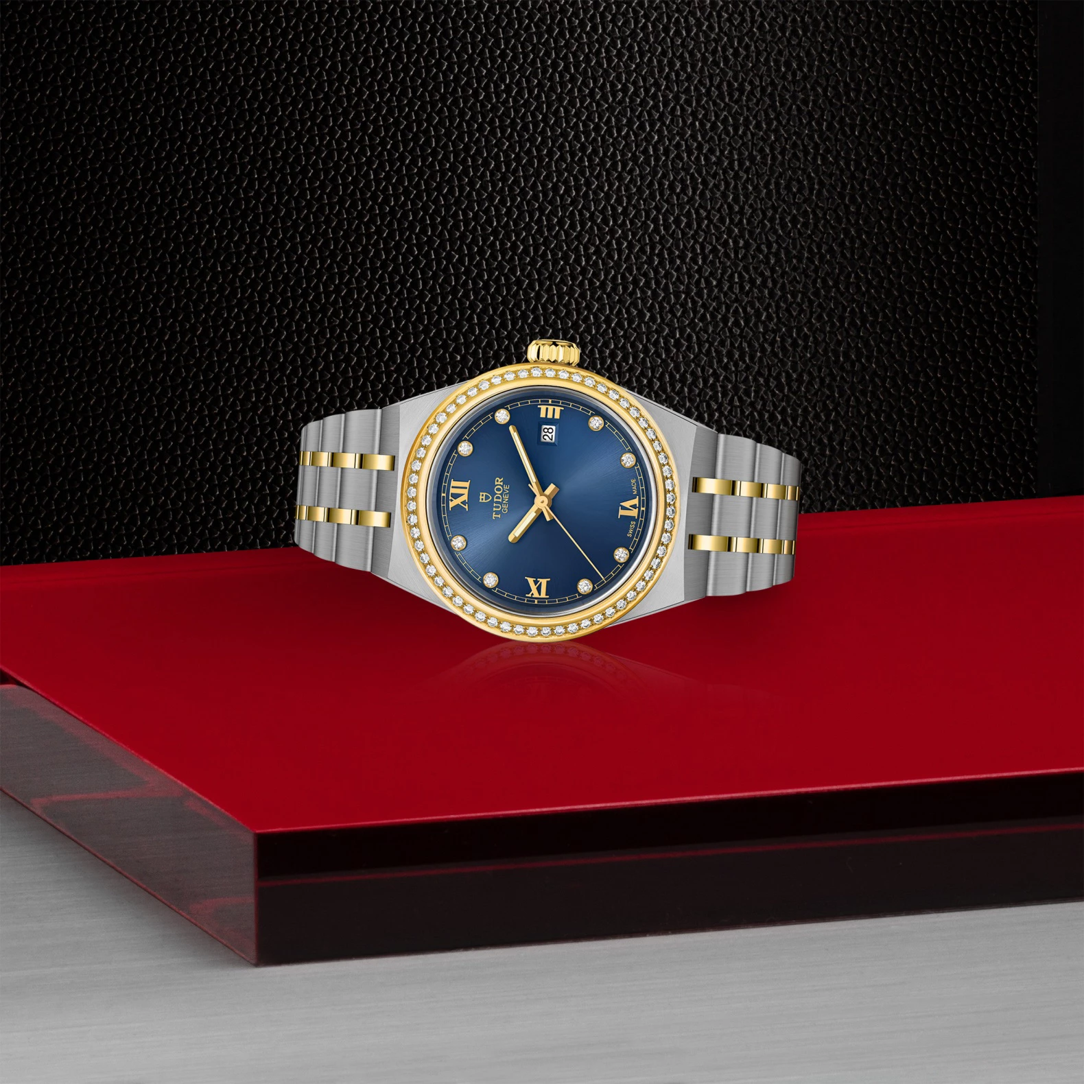 TUDOR Royal watch, 28mm steel case, blue dial