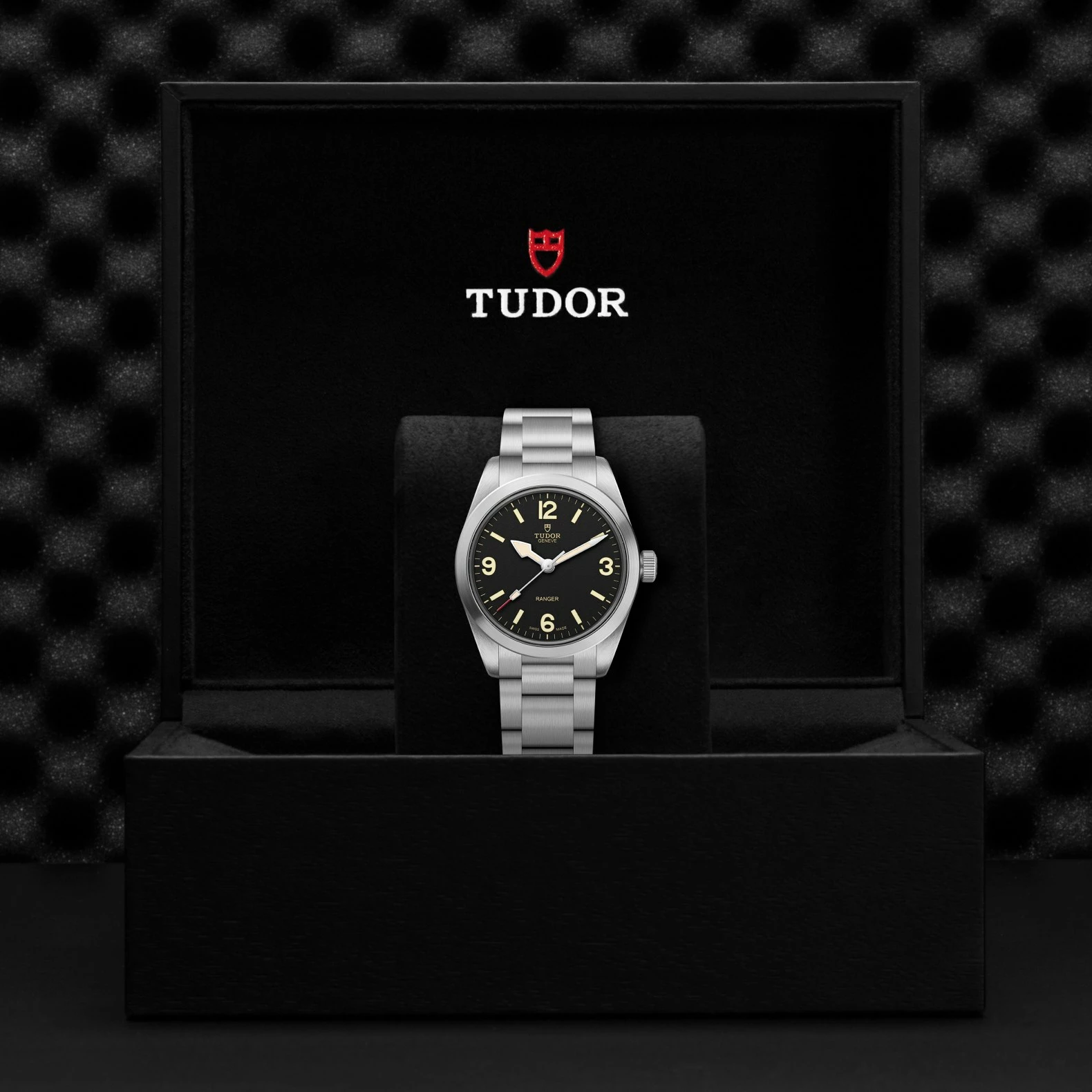 Montre TUDOR Ranger boîtier en acier, 36 mm, cadran bombé noir