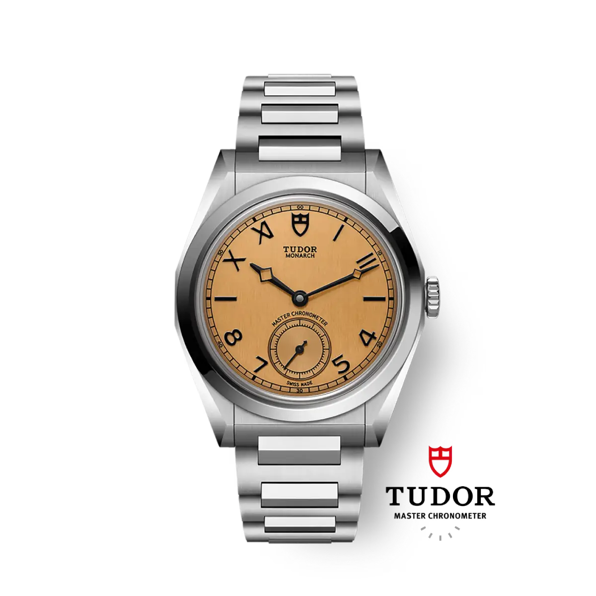 TUDOR Monarch boîtier en acier, 39 mm couleur champagne sombre