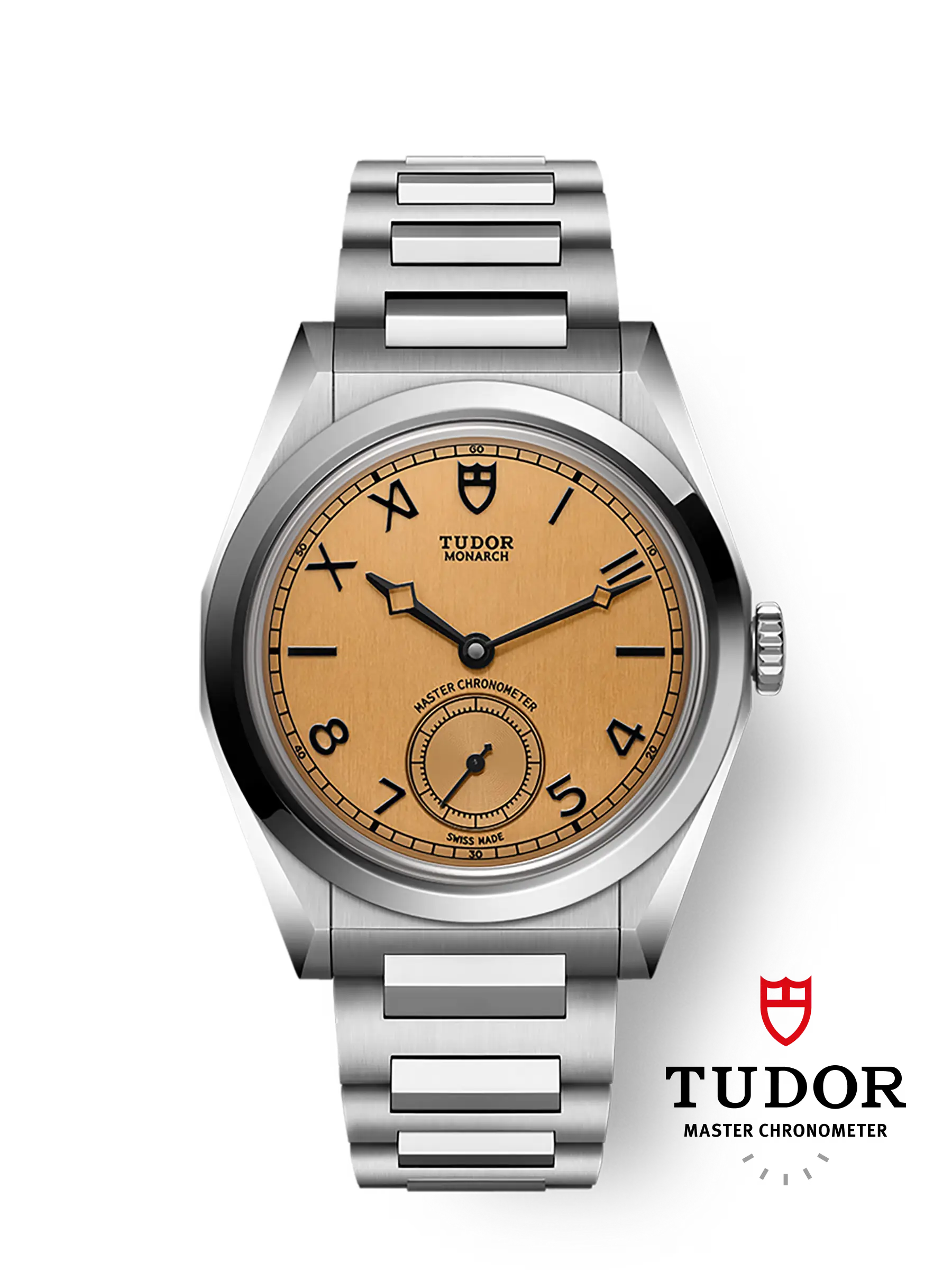 TUDOR Monarch boîtier en acier, 39 mm couleur champagne sombre