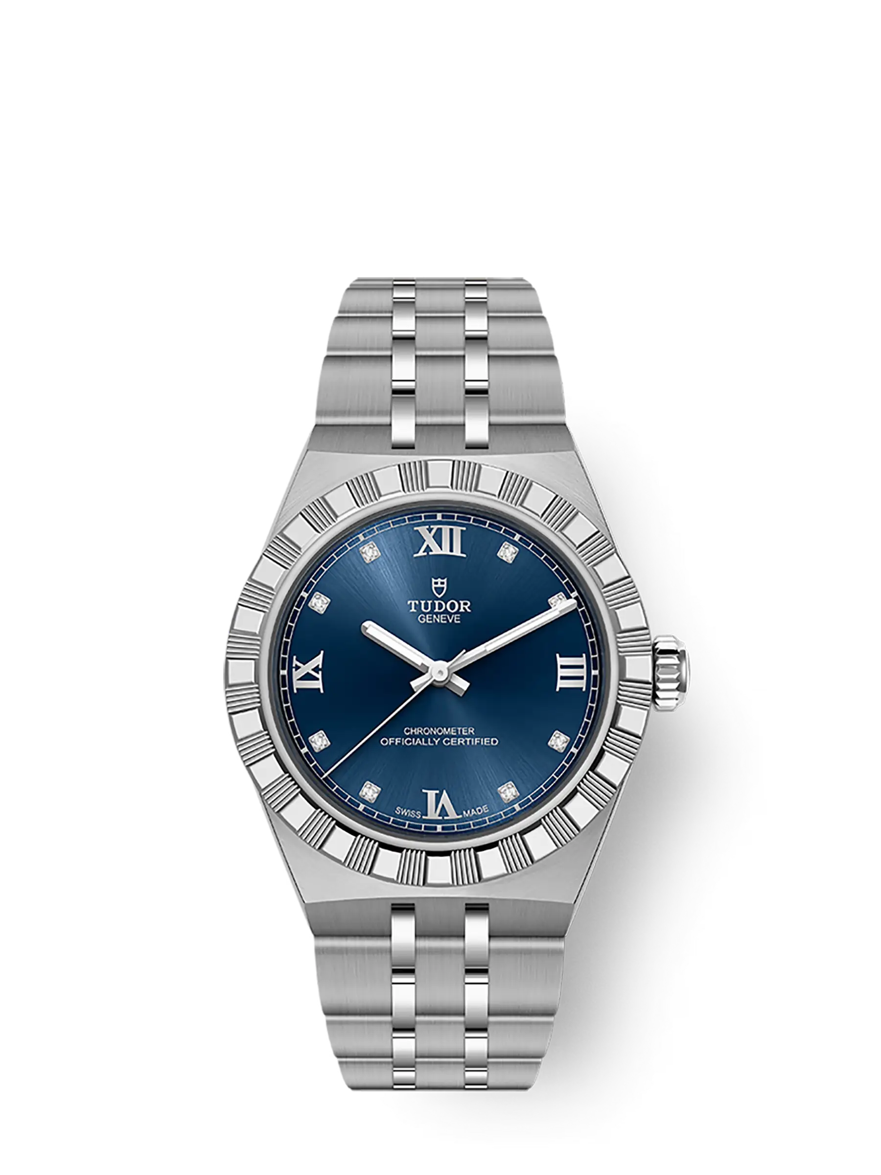 TUDOR Royal boîtier en acier, 30 mm cadran bleu