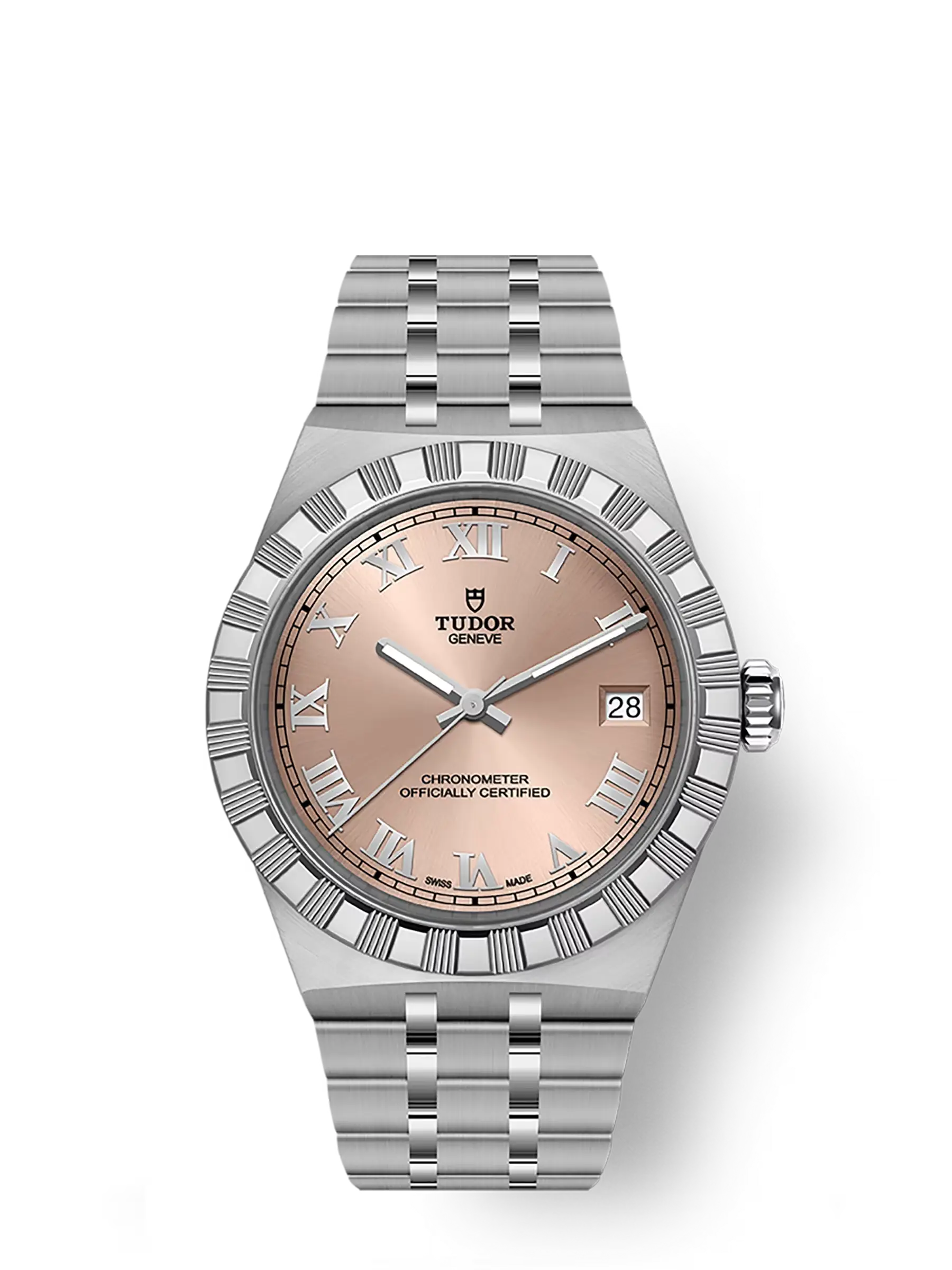 TUDOR Royal boîtier en acier, 36 mm cadran saumon