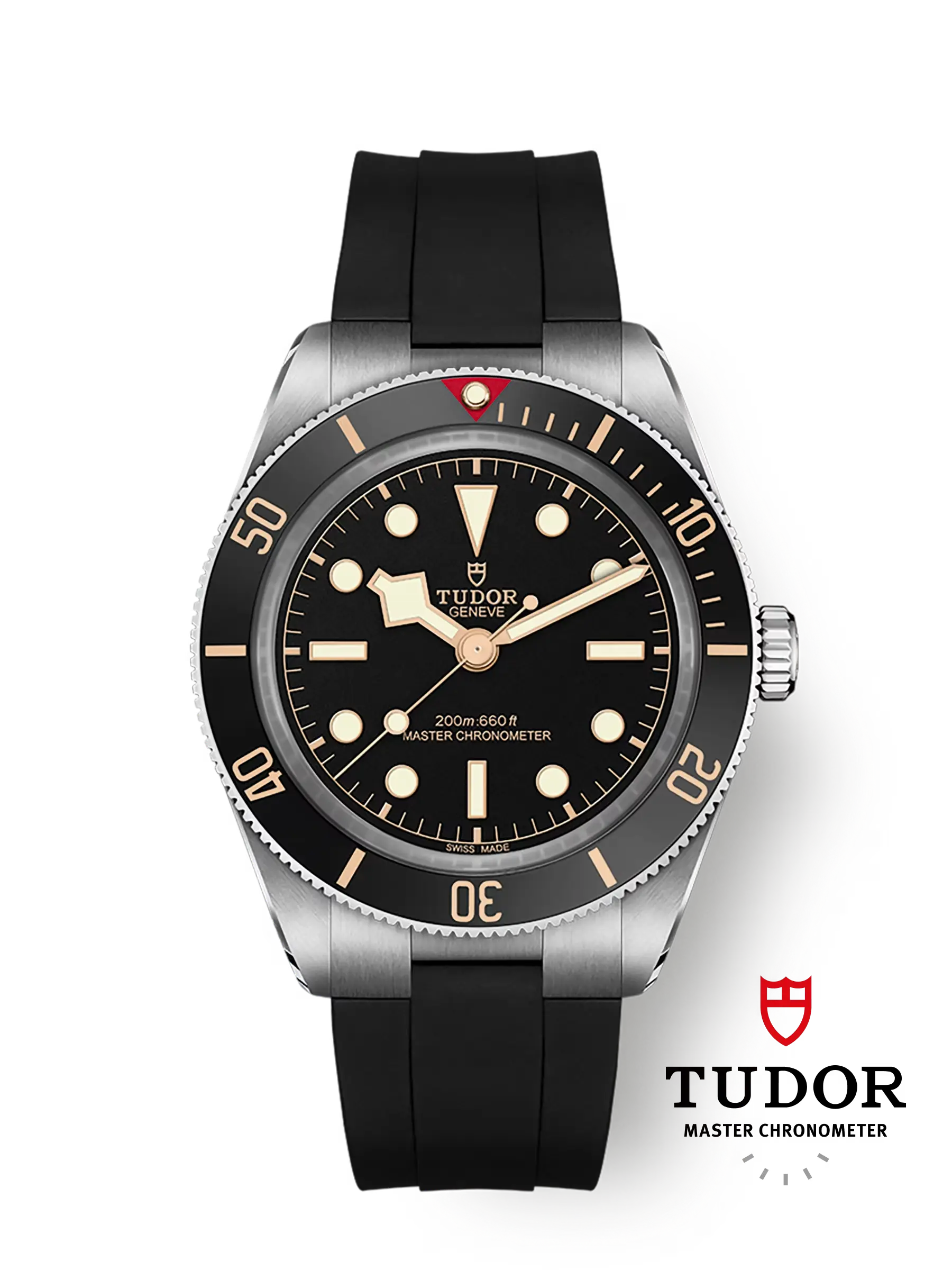 Black Bay 58 boîtier en acier, 39 mm bracelet en caoutchouc