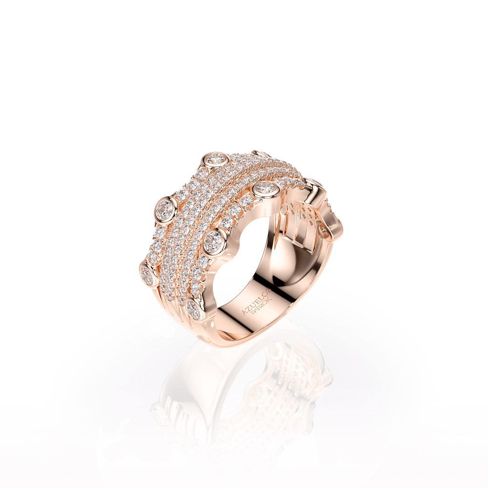 Bague 3 Fil Or Rose