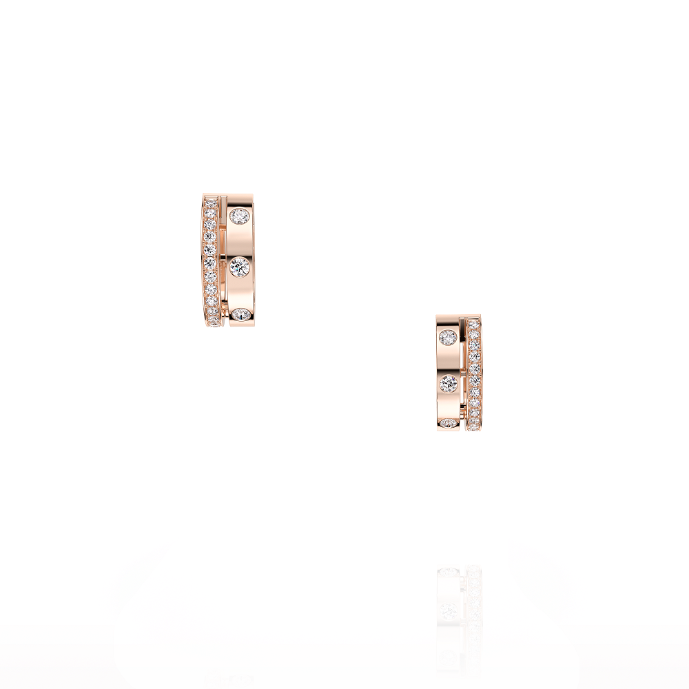 Boucles D'oreilles Creoles Pm Or Rose
