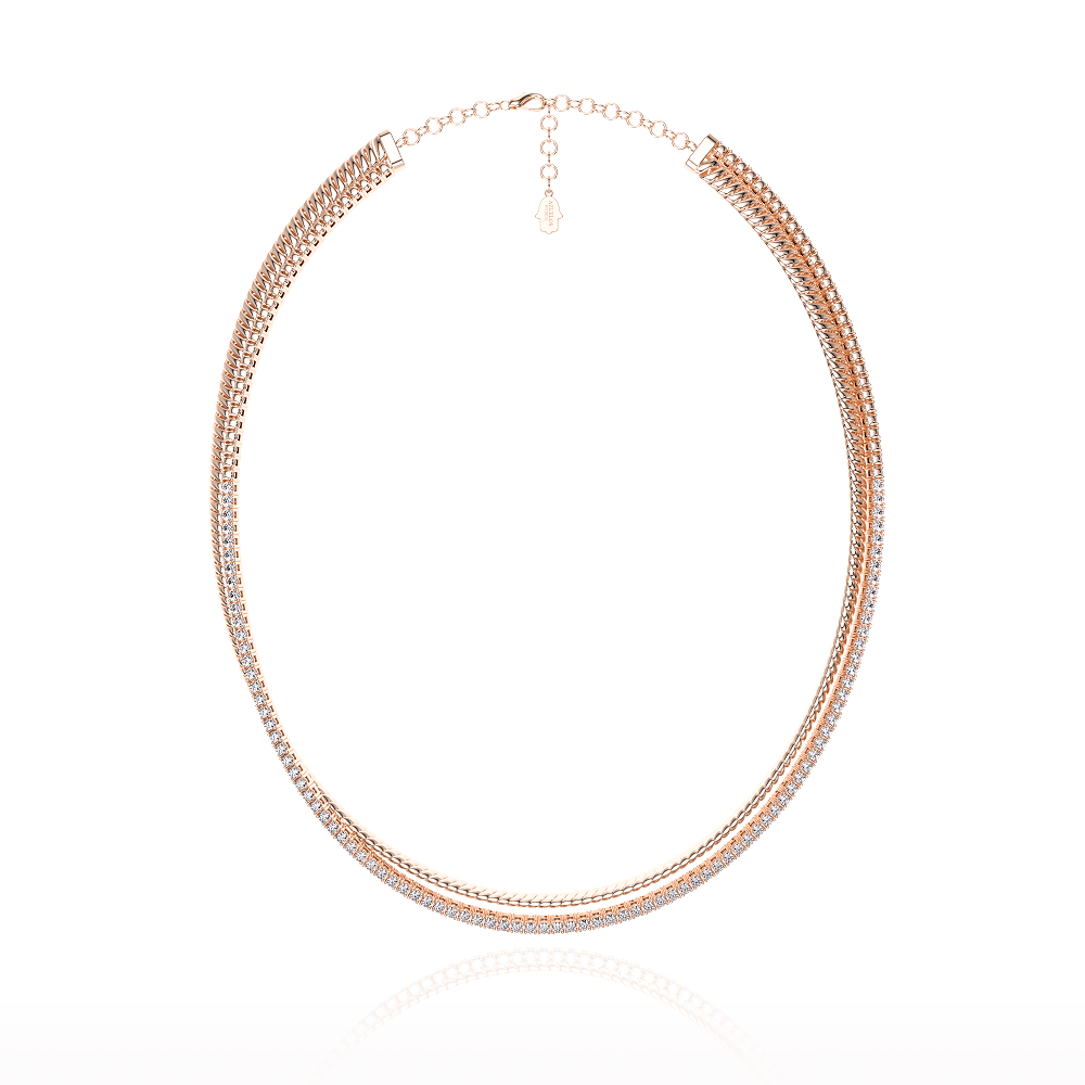 Collier Croisé Or Rose