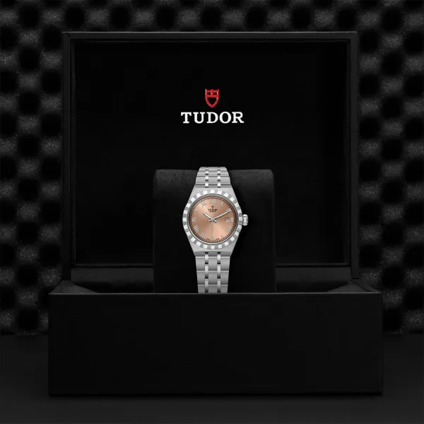 Montre TUDOR Royal boîtier en acier, 28 mm, cadran saumon