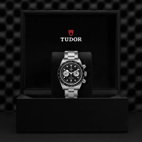 Montre TUDOR Black Bay Chrono, boîtier en acier, 41 mm, bracelet en acier