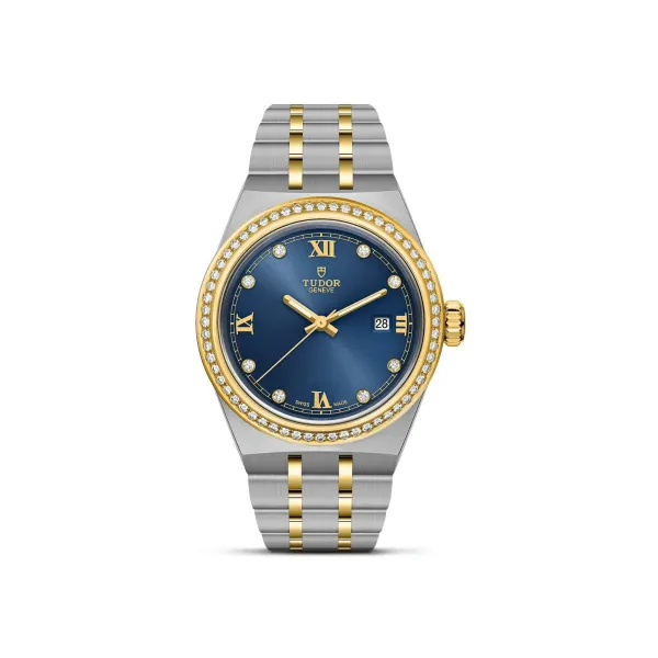 TUDOR Royal watch, 28mm steel case, blue dial