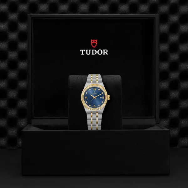 TUDOR Royal watch, 28mm steel case, blue dial