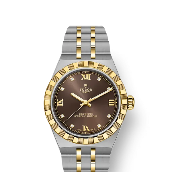 TUDOR Royal boîtier en acier et or jaune, 30 mm bracelet en acier et or jaune