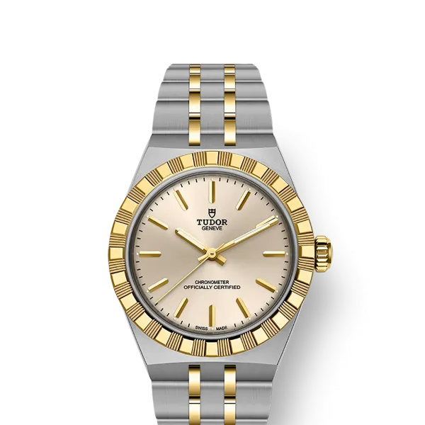 TUDOR Royal boîtier en acier et or jaune, 30 mm bracelet en acier et or jaune