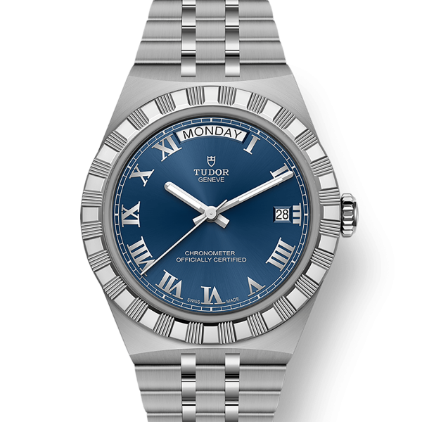 TUDOR Royal Boîtier en acier, 40 mm cadran bleu