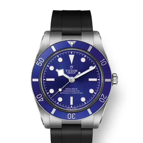 Black Bay 54 boîtier en acier, 37 mm cadran bleu