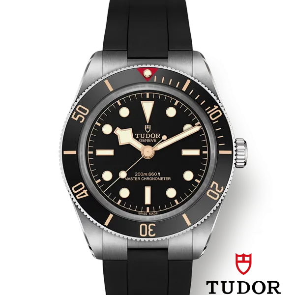 Black Bay 58 boîtier en acier, 39 mm bracelet en caoutchouc