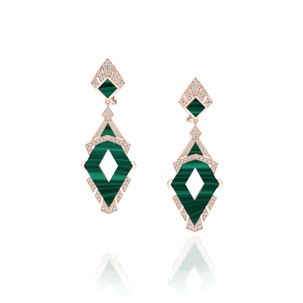 Boucles D'oreilles Museum 2 Malachite
