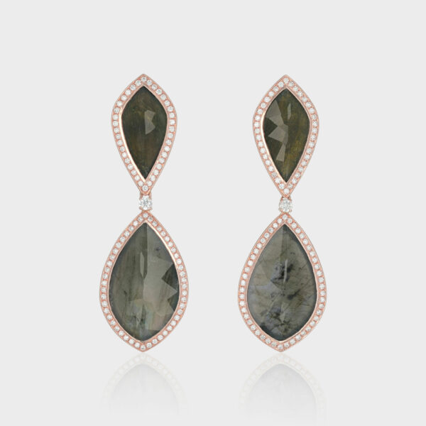 Boucles d’Oreilles Labradorite