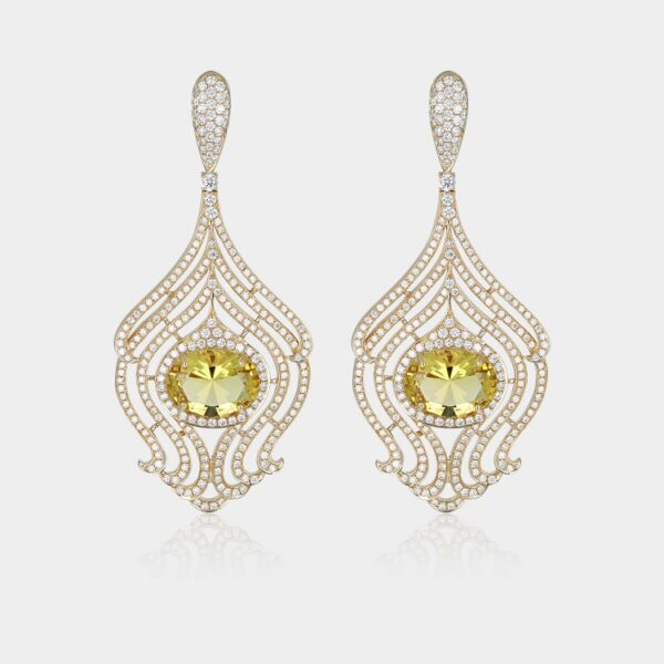 Boucles d’Oreilles Béryl Jaune