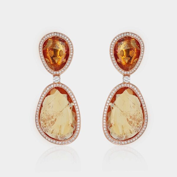 Boucles d’Oreilles Citrine