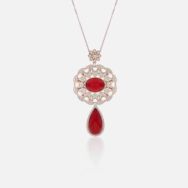 Pendentif Zellij Couleur Rubis