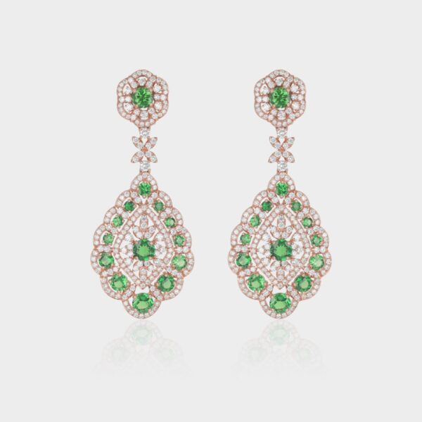 Boucles d’Oreilles Tsavorites azuelos